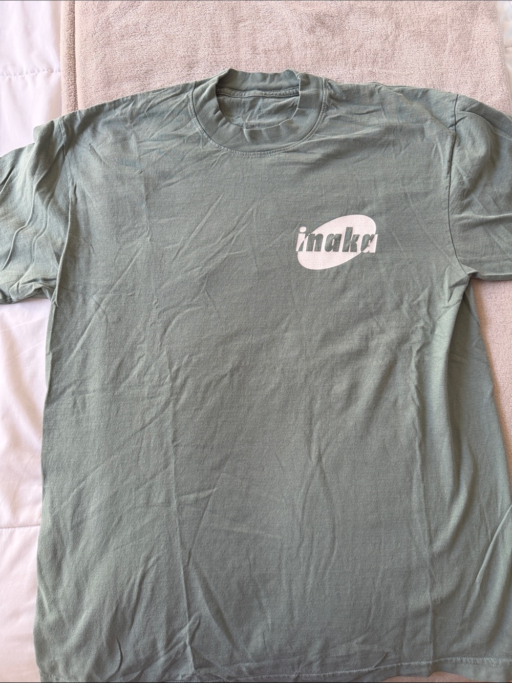 Inaka Power Sage Green Short Sleeve Logo Tee
